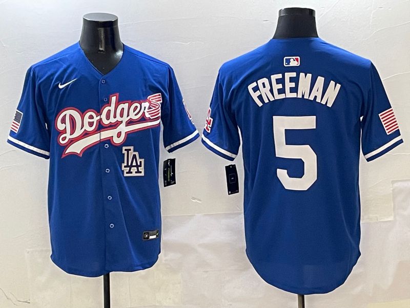 Men Los Angeles Dodgers #5 Freeman Blue Second generation Joint Name Nike 2025 MLB Jersey style 10->los angeles dodgers->MLB Jersey